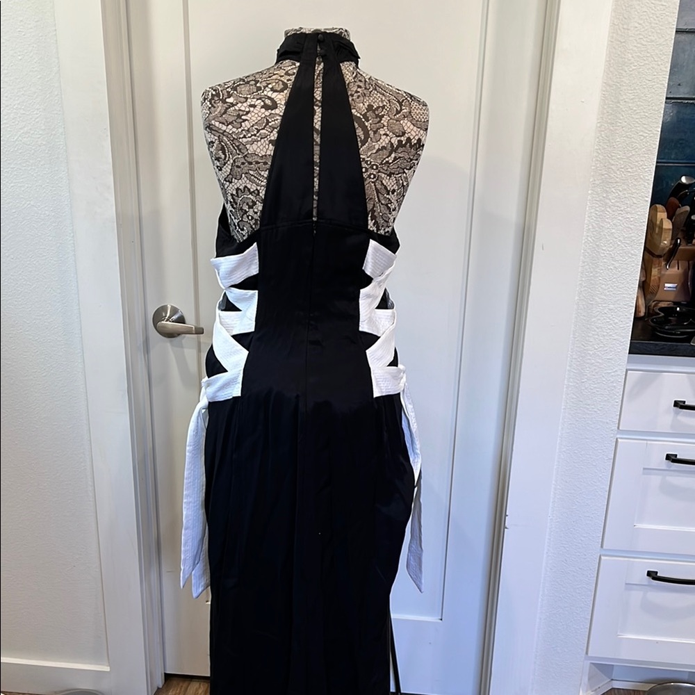 Anthropologie Maeve Elegant Black and White Women's Evening Dress - Picture 6 of 8